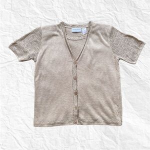 3/$15 Alfred Dunner Tan Button Down Shirt